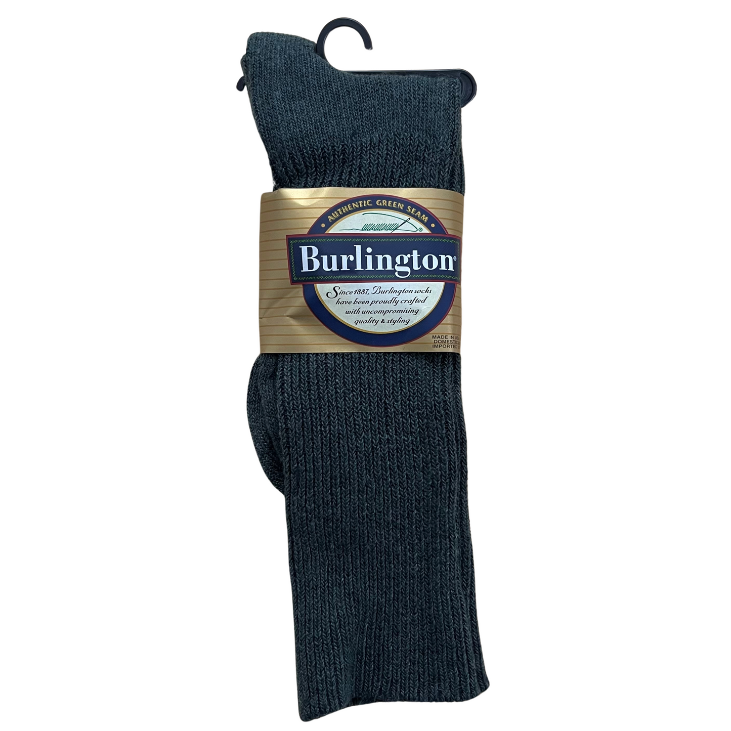 Cover photo of sock 1 pair - casual acrylic crew in charcoal Heather grey