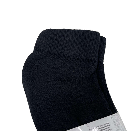 INTERWOVEN ATHLETIC COTTON FULL CUSHION QTR TOP - BLACK