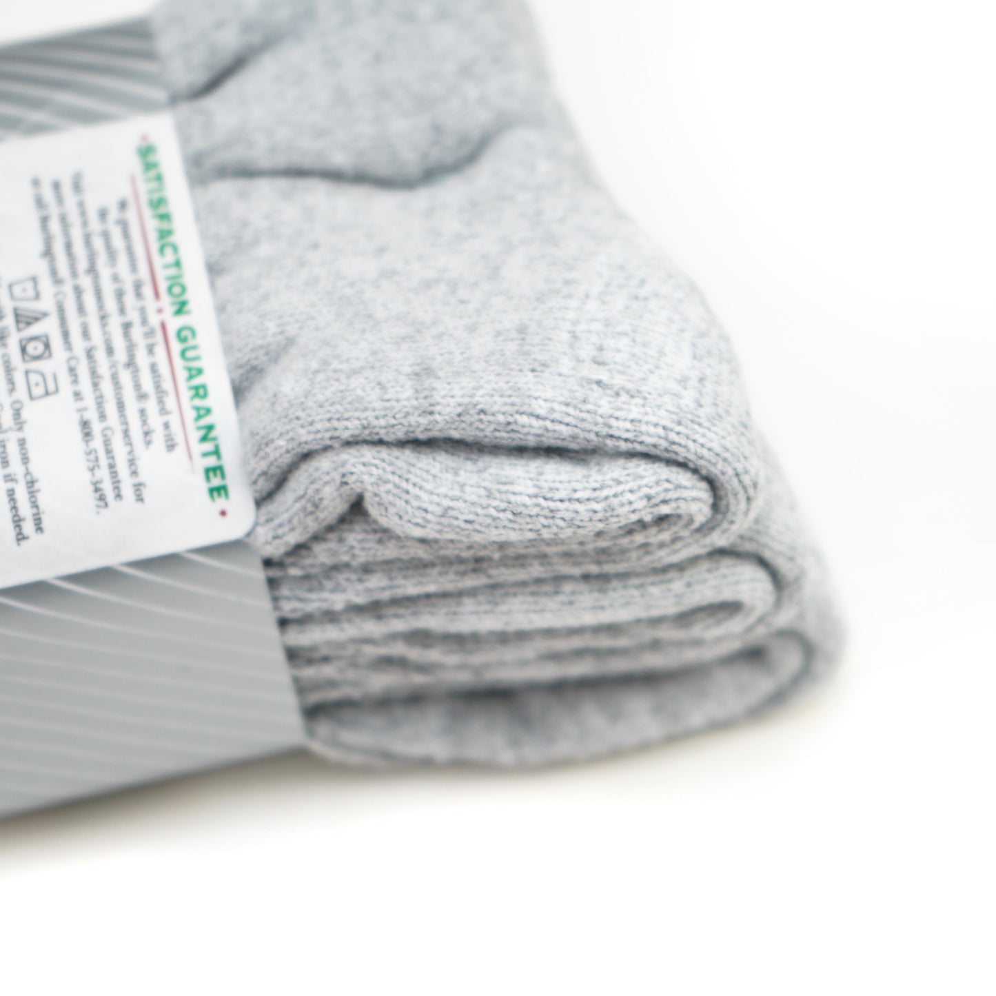 BB605 Burlington Sport Socks 3 pack - Grey close up on heel of sock