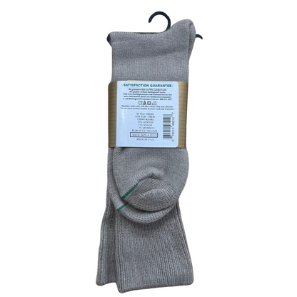 Rear photo of sock 1 pair - casual acrylic crew in Chino Khaki Color