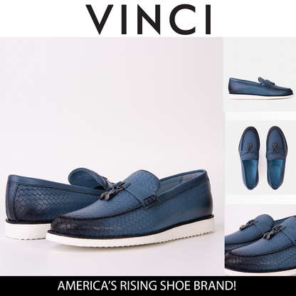 The Sperry Jeans Blue Leather Tassel Loafer Men Shoe