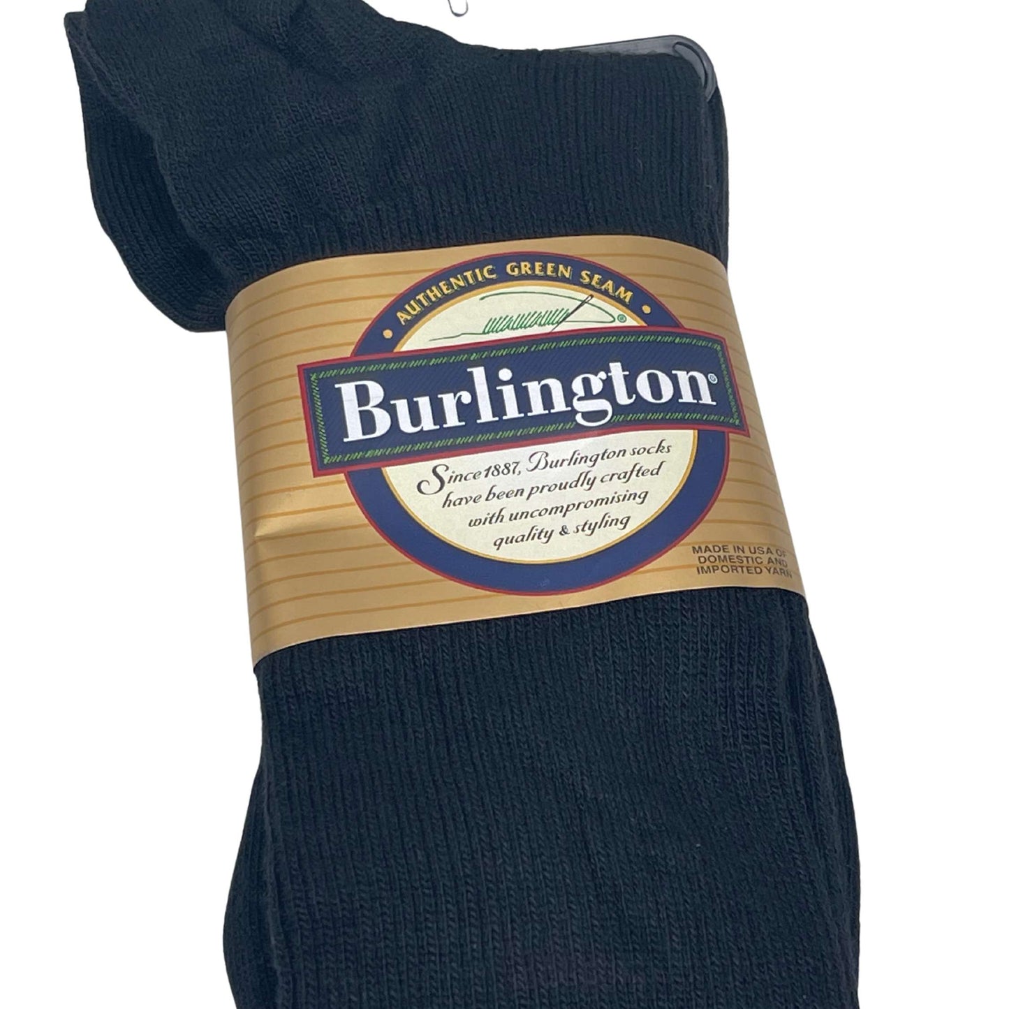 BURLINGTON DRESS ACRYLIC CREW SOCK - BLACK
