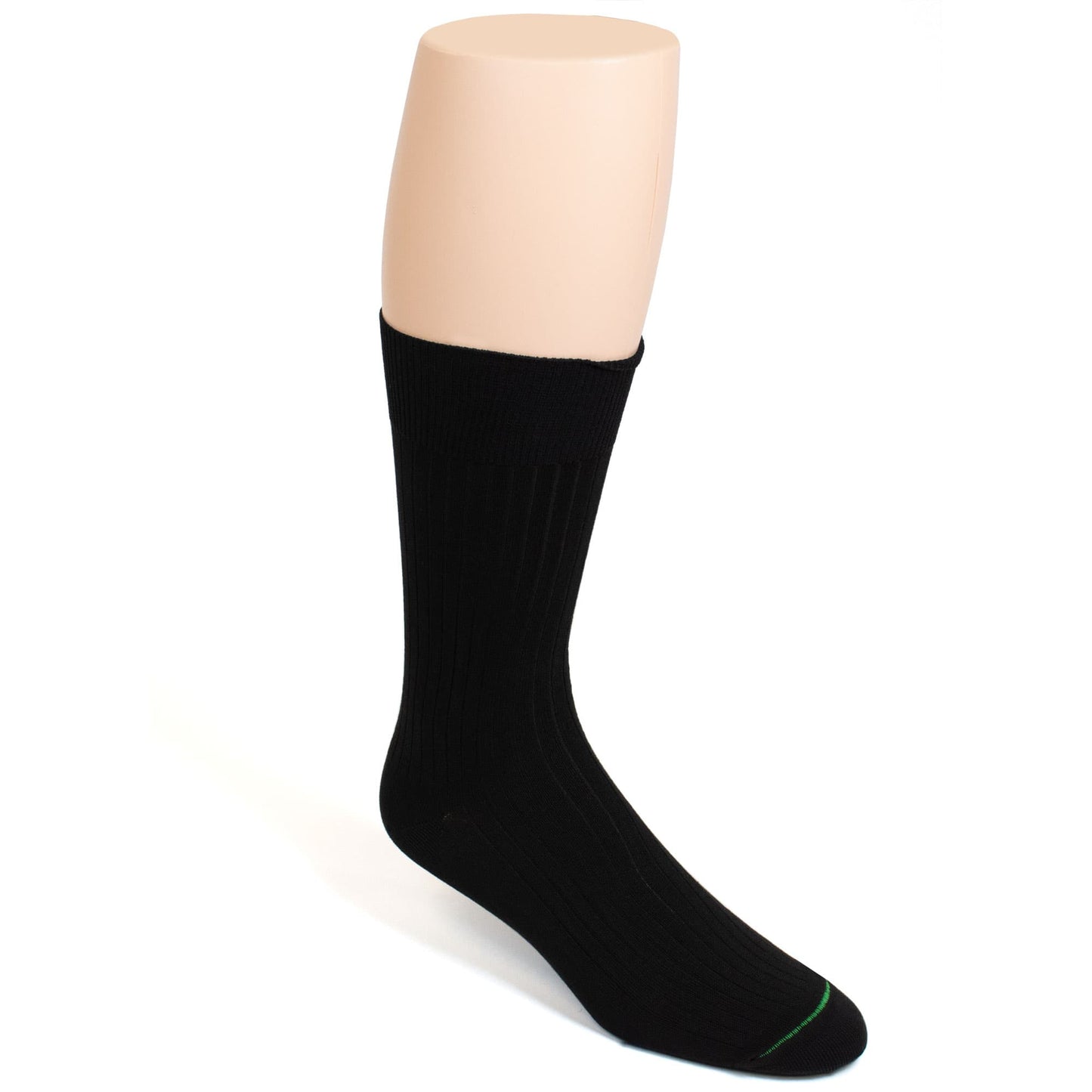 BURLINGTON DRESS MERCERIZED COTTON CREW SOCK - BLACK