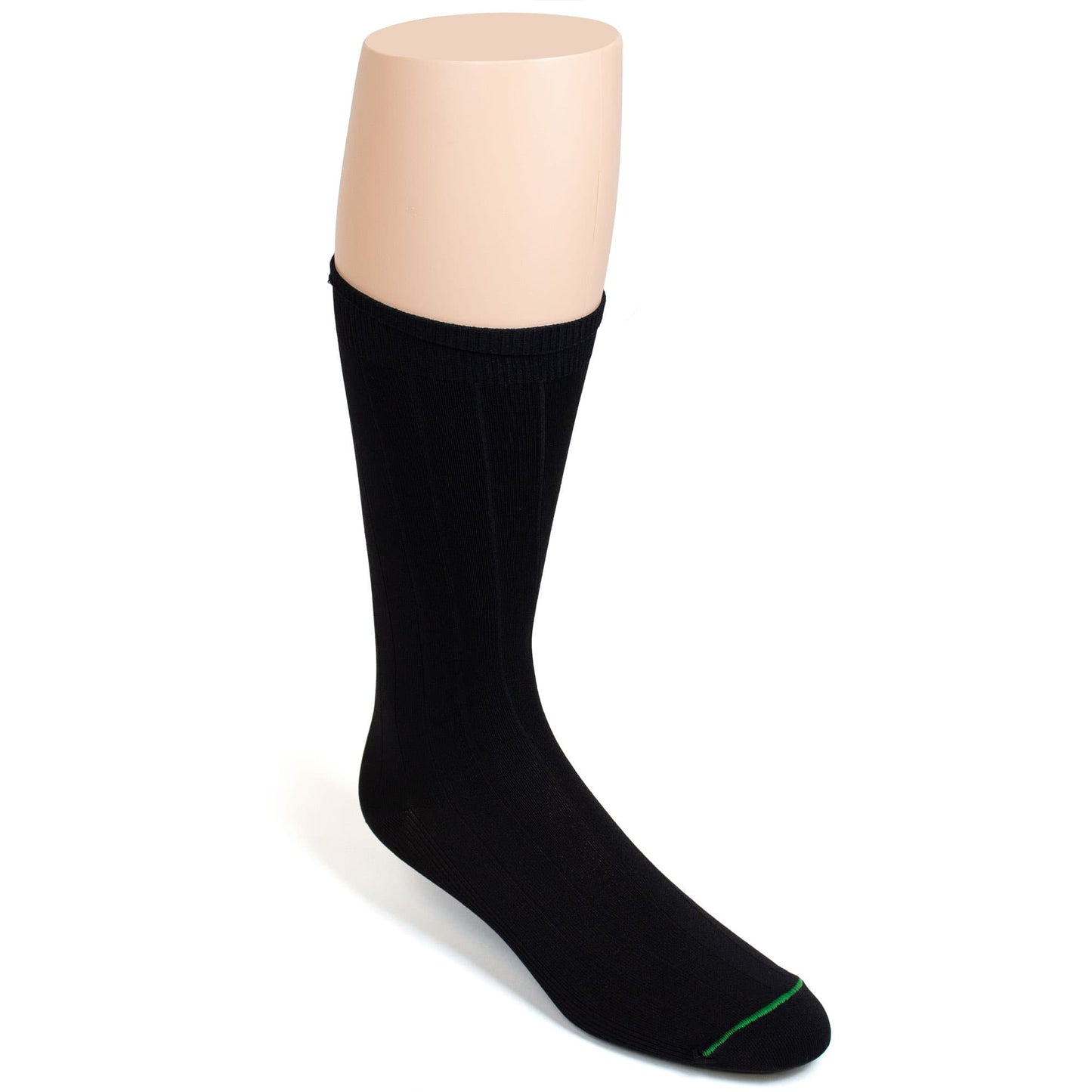 BURLINGTON DRESS MICROFIBER NYLON CREW SOCK - BLACK