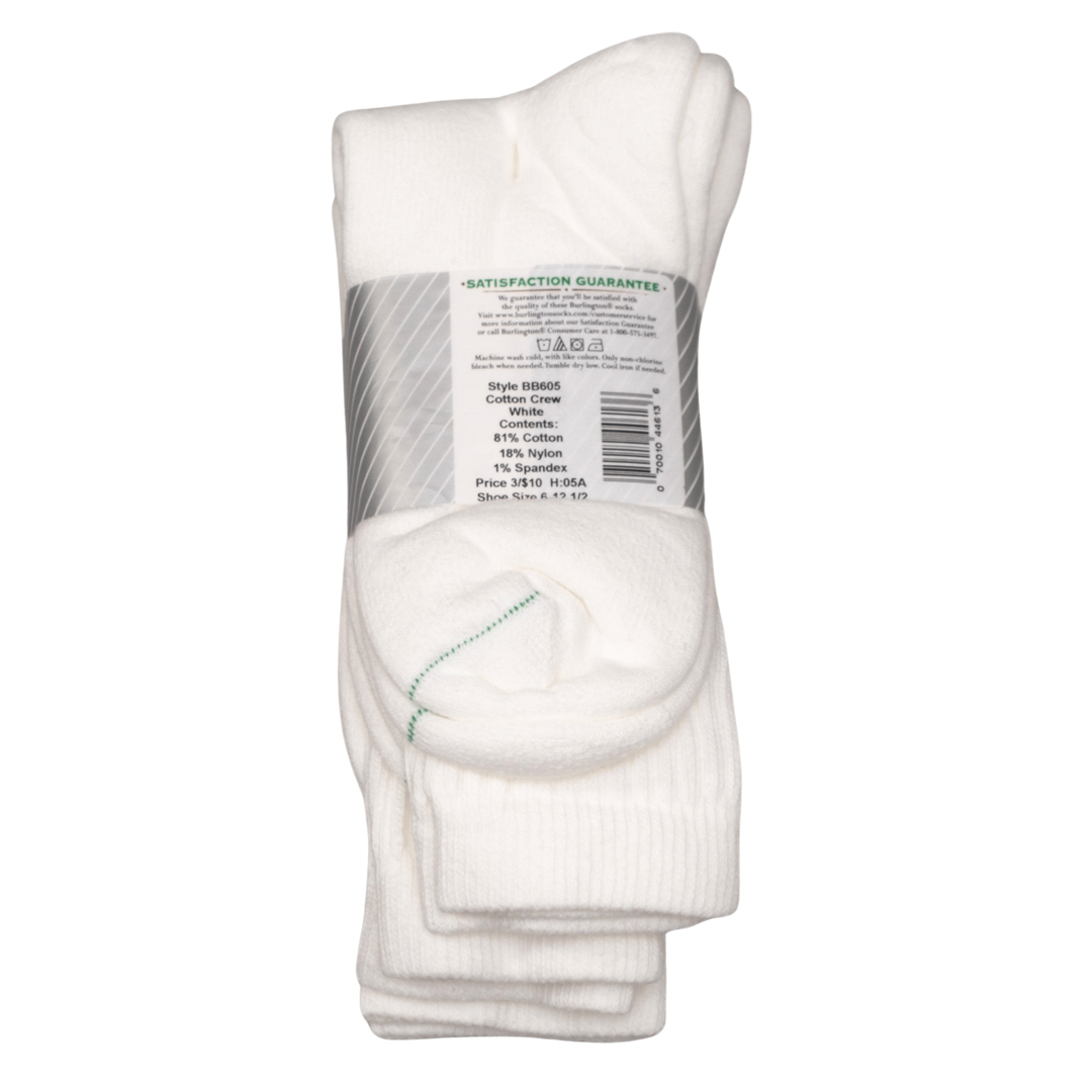 BURLINGTON SPORT COTTON CREW SOCK - WHITE