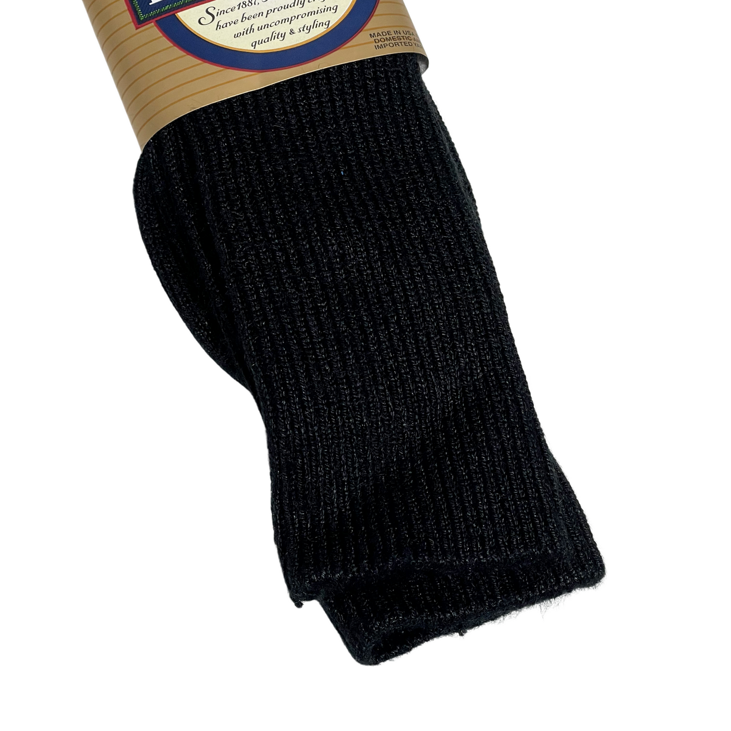 BURLINGTON CASUAL ACRYLIC CREW SOCK - BLACK